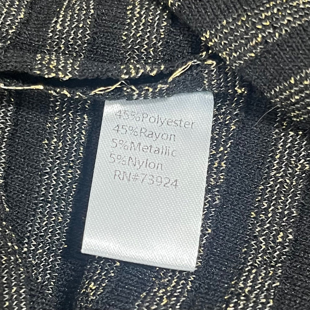 Ming Wang Studded Sparkle Stripe Knit Cardigan Dark Academia Coastal Grandma - Picture 7 of 7